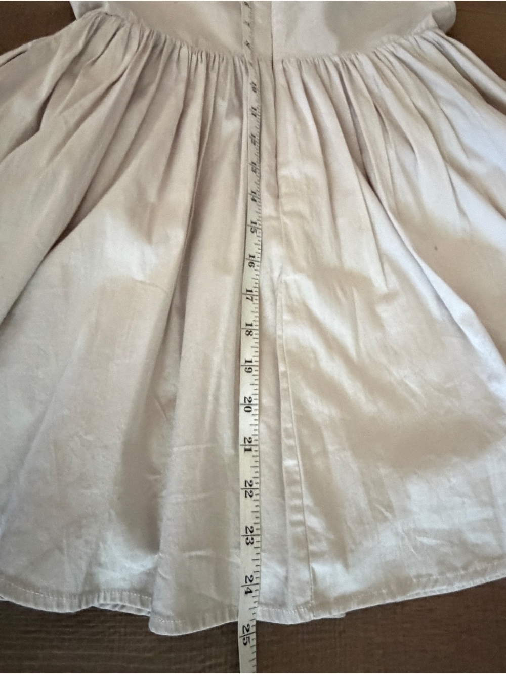 Zara Dress NEW Medium Beige Cotton Shirred Straps Sleeveless Mini Fit Flare Chic - Picture 13 of 16